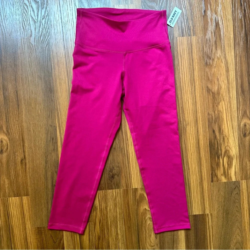 Old Navy Fuchsia High-Waist Leggings